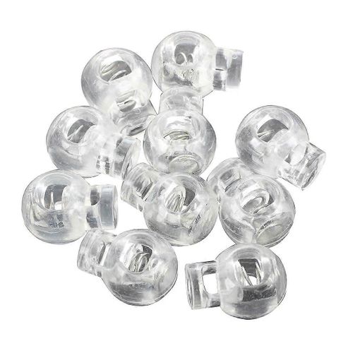 Plastique Toggle Spring Stop Single Hole String Cord Locks 10 Pcs