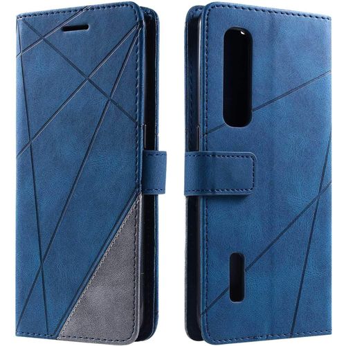 Coque Oppo Find X2 Pro,Etui En Cuir Pu Portefeuille Housse Fermeture Magnetique Und Flip Pour Oppo Find X2 Pro,Avec Fermeture Magnetique,Bleu