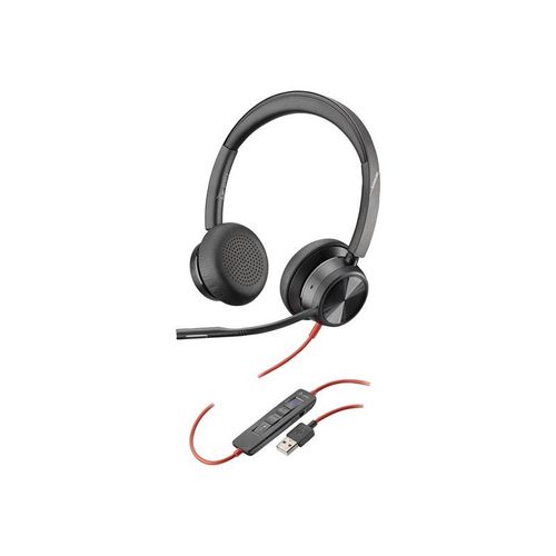 Poly Blackwire 8225-M - Blackwire 8200 series - micro-casque - sur-oreille - filaire - USB-A - noir - Certifié pour Microsoft Teams