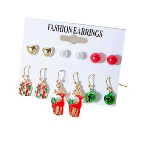 Boucles D'oreilles De Noël 6 Paires Multicolore