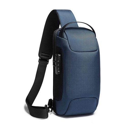 Sac À Bandoulière Sportif Pour Hommes Avec Tissu Résistant À L'eau Bleu