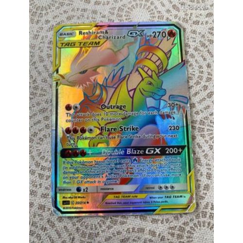 Carte Pokémon Reshiram Et Charizard Gx Tag Team