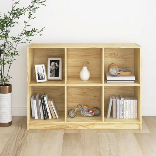 Vidaxl Bibliothèque 104x33x76 Cm Bois De Pin Massif