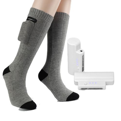 Chaussettes Chauffantes À Batterie 2200 Mah Gris