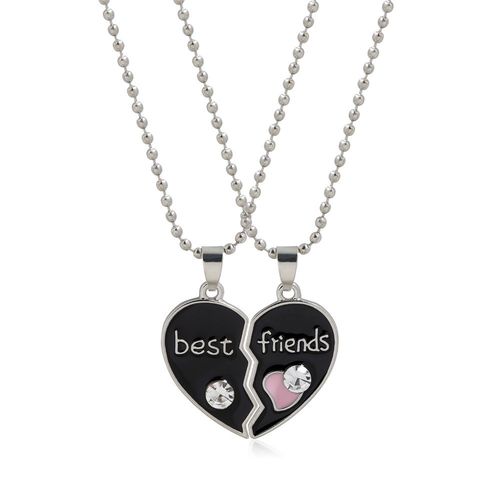 Puzzle Coeur Collier D'amitié 2-Pack Le Noir