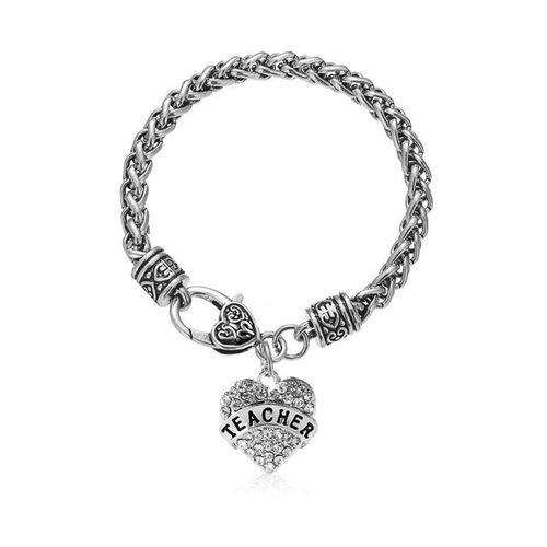 Bracelet "Professeur" Cadeau De Remerciement Alliage De Zinc Argent