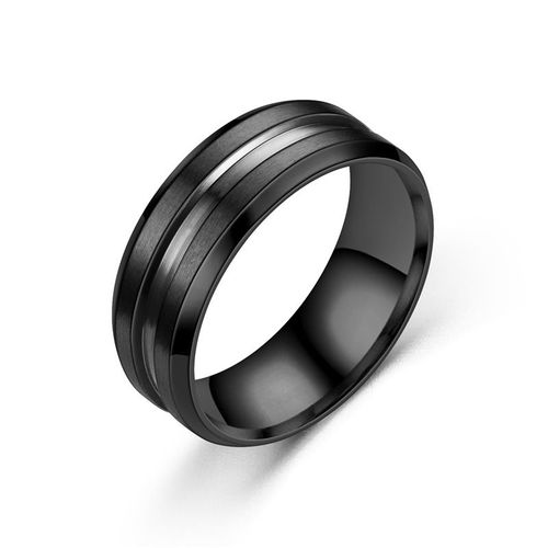 Bague Homme Acier Inoxydable Le Noir 18.2 Mm
