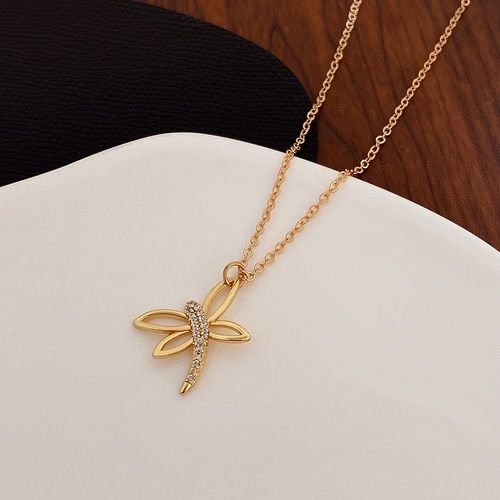 Collier Avec Libellule Or