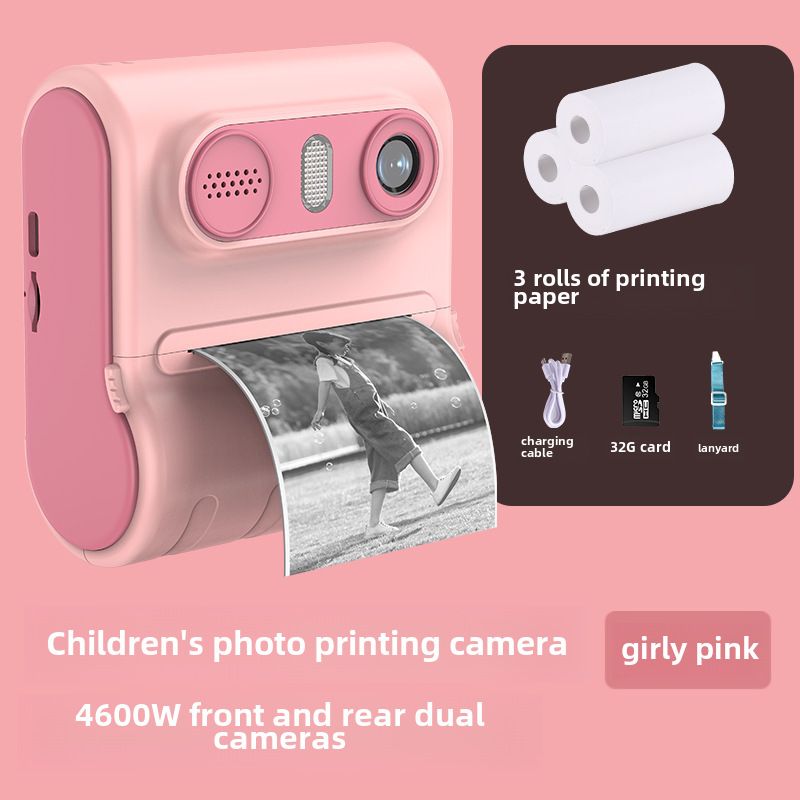 Appareil Photo Instantané Pour Enfants – écran 2,4 Pouces, 40 MP, 1080p, Avec Impression Thermique Sans Encre, Cadeau 3-12 Ans