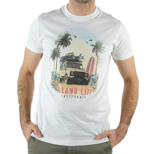 T-Shirt Blanc Homme Deeluxe Rover