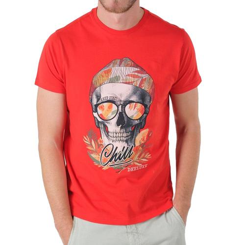 T-Shirt Rouge Homme Deeluxe Jek