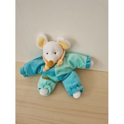 Doudou Souris Verte Bleu Baby Nat'