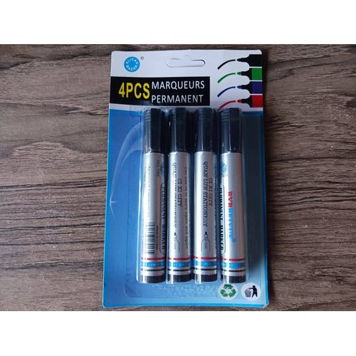 Lot 4 Marqueurs Permanent Couleur Noire .....