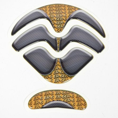 Protection De Reservoir Mad Orange / Carbone Pour Moto Kawasaki 650 Er6n Neuf