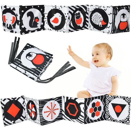 Livre De Tissu De Bébé,Livre Bebe Tissu,Livre Bébé Eveil,Toucher Soft Book Exercice De Intelligence Jouet Cadeau Jouet De Voyage Parfait Bébé Douche Précoce(14*14cm)