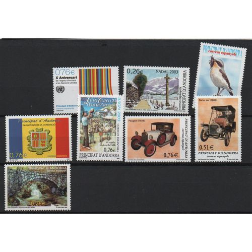 Andorre Espagnol Timbres Année Complète 2003