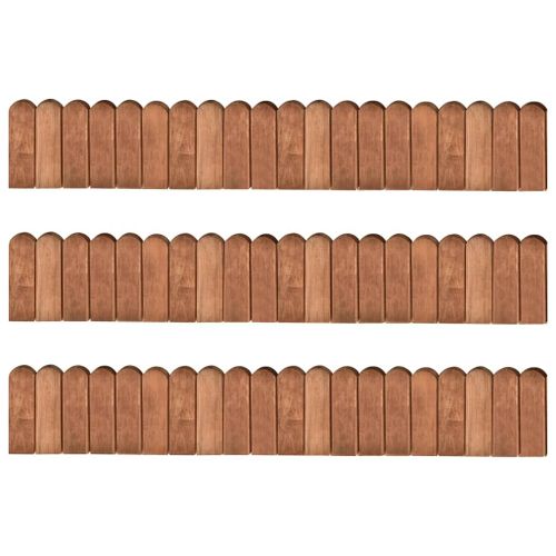 vidaXL Rouleaux de bordure 3 pcs 120 cm bois de pin imprégné