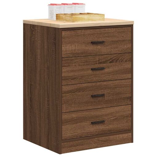 vidaXL Armoire de rangement de garage chêne marron 60x51x85cm bois ...