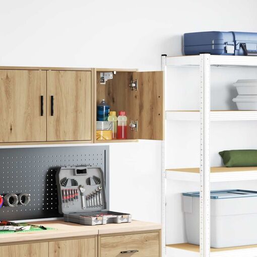 vidaXL Armoire murale de garage chêne artisanal bois d'ingénierie