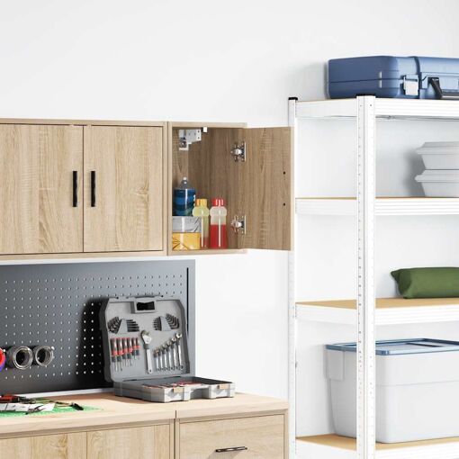 vidaXL Armoire murale de garage chêne sonoma bois d'ingénierie
