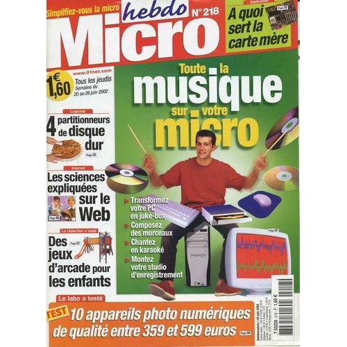 Micro Hebdo N° 218 : Toute La Musique Sur Votre Pc