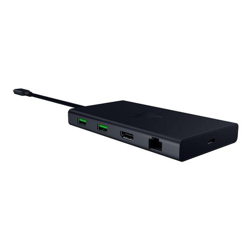 Razer USB-C Dock Noir RC21-02250100-R3M1 - Station d'accueil 11 ports avec HDMI 4K 60Hz, Ethernet Gigabit, USB-C 85W Power Delivery, lecteurs SD/microSD, audio 7.1