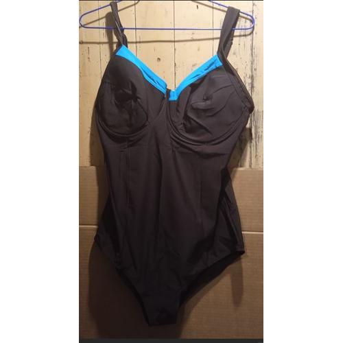 Maillot De Bain - 1 Pièce - " Daxon " - Marron Et Bleu - Taille 4