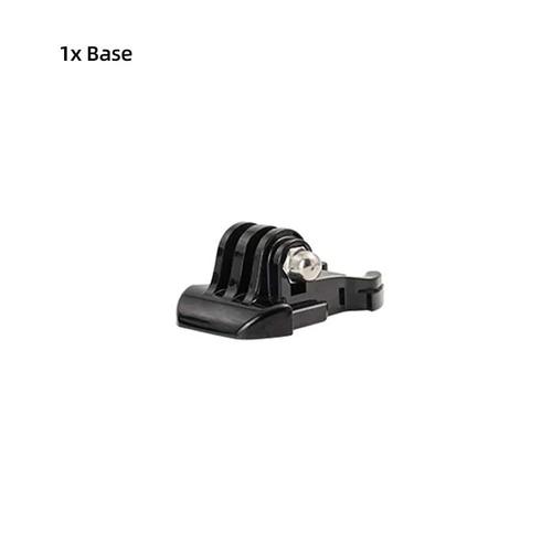 Ensemble de base de casque pour GoPro, adaptateur à vis, crochet en J, autocollant adhésif, adapté pour GoPro Fore13, 12, 11, 10, 9, Instactage 360 Bery, DJI, OSMO Action 4, 3-Gris couleur