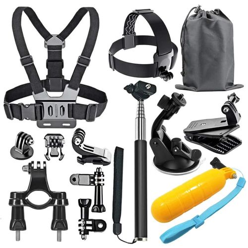 Accessoires de caméra d'action pour Gopro Hero 9 8 7 5 4 Dji Osmo, sac à dos d'action, ventouse pour montage en verre, étui de casque 4k-Set 4