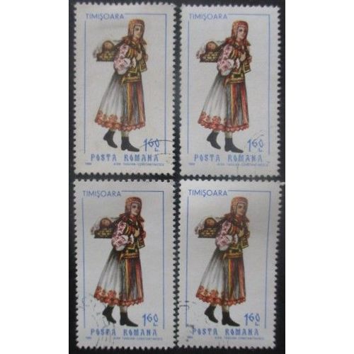 Roumanie N°2444 X 4 Oblitéré