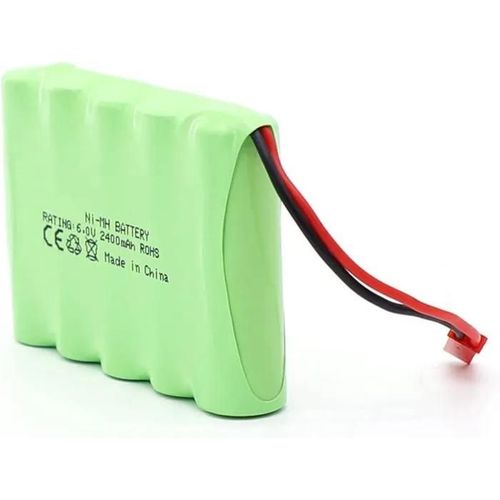 Batterie Rechargeable Ni-Mh 6v 2400mah - Yunique Green-Clean-Power - Pour Modélisme Rc: Voiture, Bateau - Connecteur Jst - Vert-Yunique Green-Clean-Power