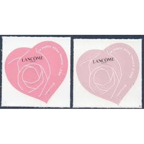 Saint Valentin : Coeurs Lancôme La Paire Année 2024 Autoadhésifs N° 2837 2838 Yvert Et Tellier Luxe