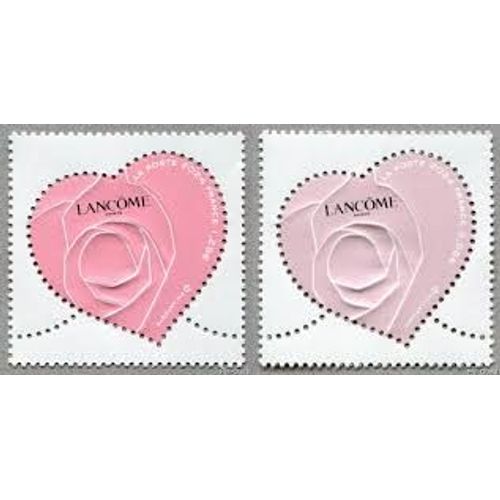 Saint Valentin : Coeurs Lancôme La Paire Année 2024 N° 5743 5744 Yvert Et Tellier Luxe