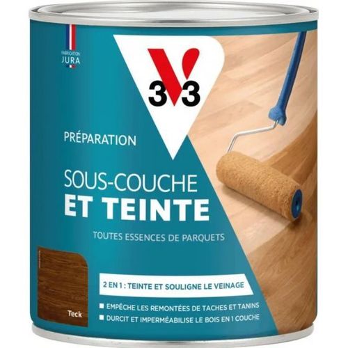 Préparation parquets SOUS-COUCHE & TEINTE - Teck | 2,5 L