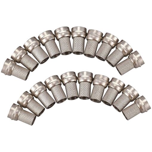 20Pcs CCTV RG6 F-Type Twist-On Coaxal Câble Coaxial RF Connecteur M...