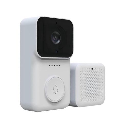 Sonnette WiFi sans fil, Caméra sécurisée, Sonnette visuelle intelli...