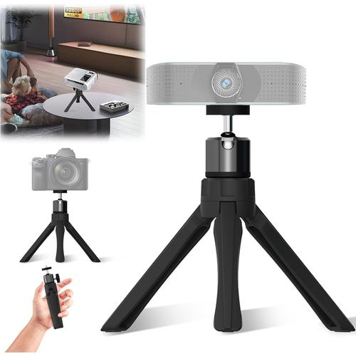 Mini trépied de table pour vidéoprojecteur avec vis 1/4"" pour appareil photo, mini projecteur, webcam