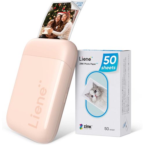 2 X 3 Imprimante Photo Portable,Portable Imprimante Phone Avec 50 Zink Papier Photo Autocollante,Bluetooth Imprimante Pour Ios & Android,Mini Imprimante Instantanée Pour Iphone