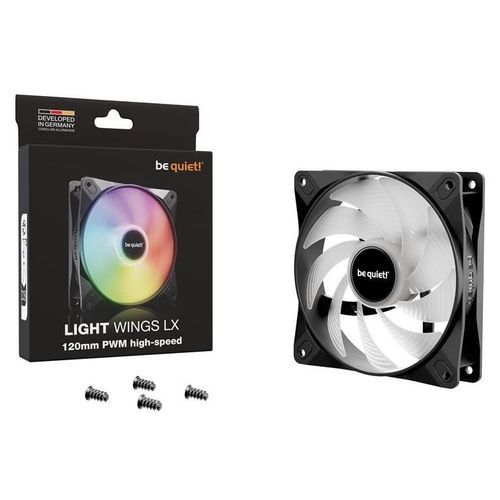 be quiet! Light Wings LX - Ventilateur châssis - PWM haute vitesse - 120 mm - noir