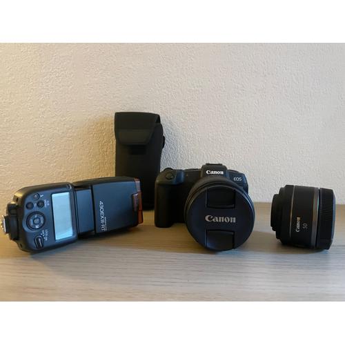 Canon EOS RP 26.2 mpix + Objectif RF 50mm f/1.8 STM + Objectif RF 24-105mm f/4-7.1 IS STM + Objectif Canon 430EX III-RT Speedlite