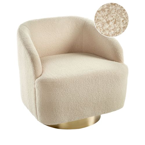 Fauteuil Lavik Bouclé Beige