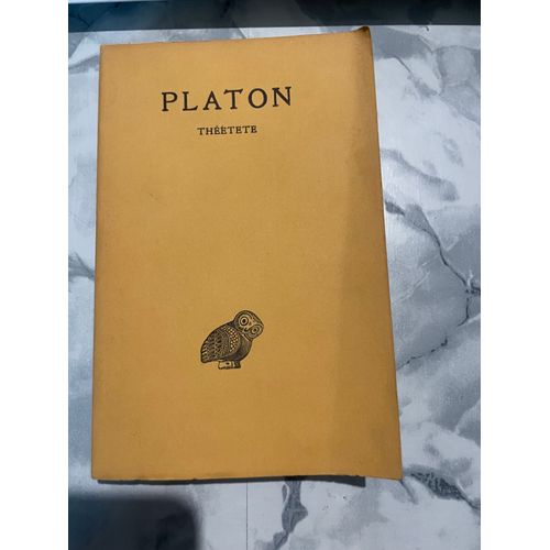 Platon : Theetete, Édition Bilingue Grec Ancien / Français - Les Belles Lettres