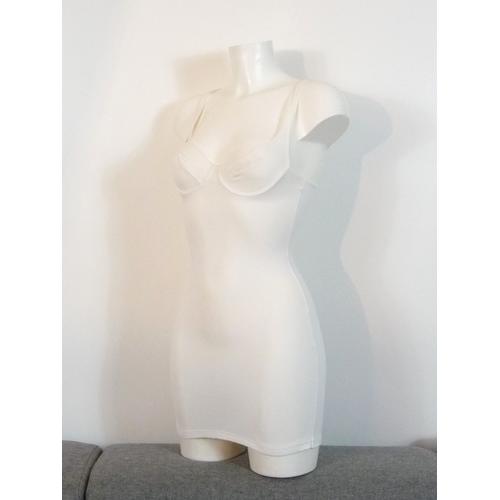 Fond De Robe/ Sous Robe Blanc À Soutien Gorge Intégré-Taille 85a-Neuf-Yessica