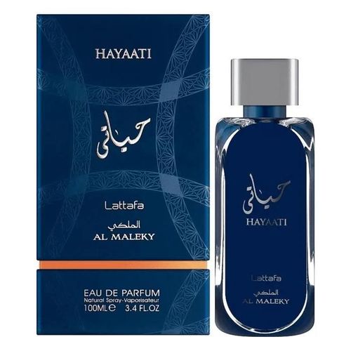 Eau De Parfum Hayaati Al Maleky De Lattafa ? 100 Ml ? Homme - Patchouli, Vétiver, Vanille, Lavande, Sauge Sclarée, Citron, Rhubarbe 