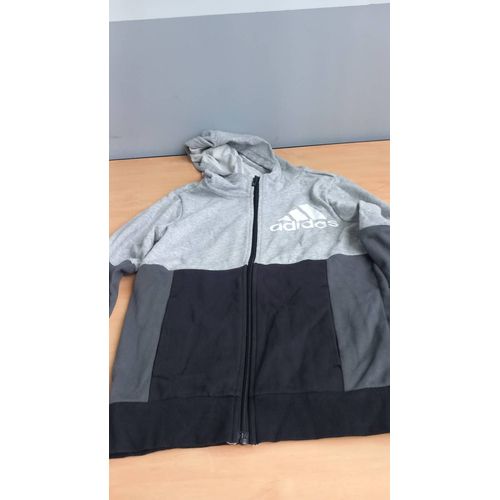 Veste Zippé Enfant Adidas Noir Et Gris