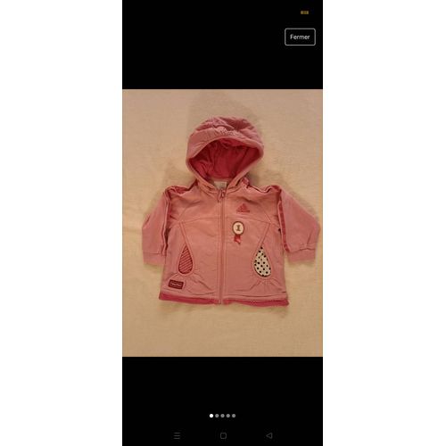 Gilet Zippé Adidas 12 Mois Rose