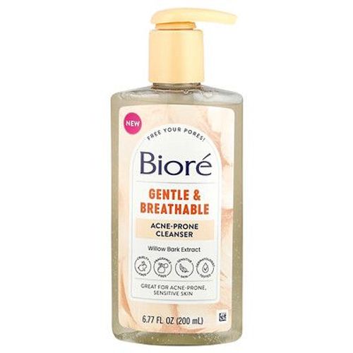 Biore, Nettoyant Doux Et Respirant, Contre L'acné, Sans Parfum, 200 Ml 