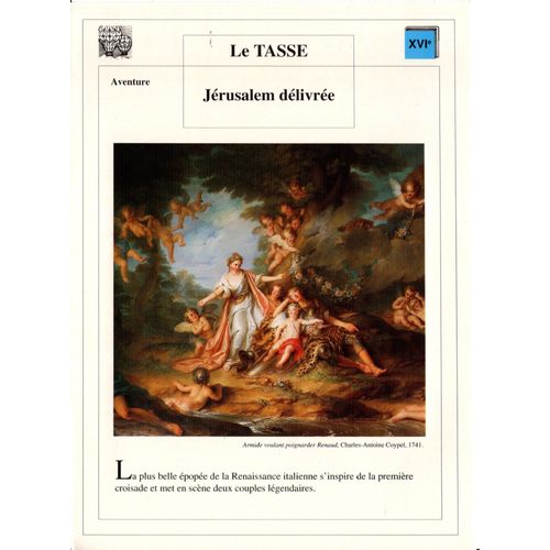 Fiche Lecture / Littérature La Tasse Jérusalem Délivrée