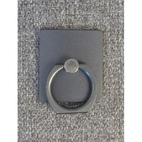 Bijou De Téléphone/Ipad Avec Support Rotatif-Bague Carré Gris Anthracite