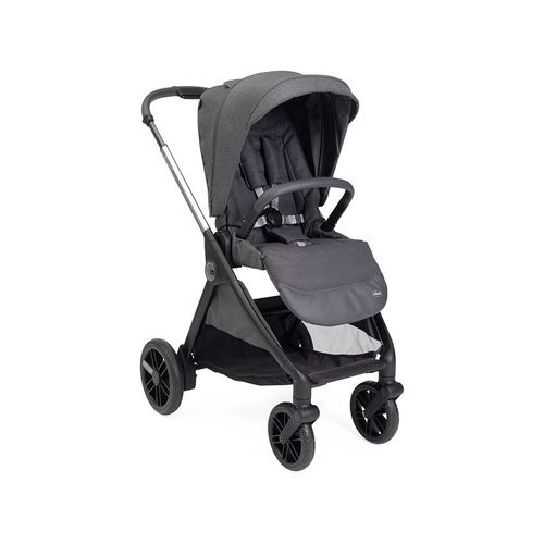 Poussette Bellagio Avec Adaptateurs Black Satin - Gris